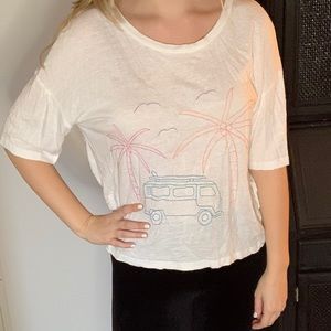Embroidered palm tree T-shirt